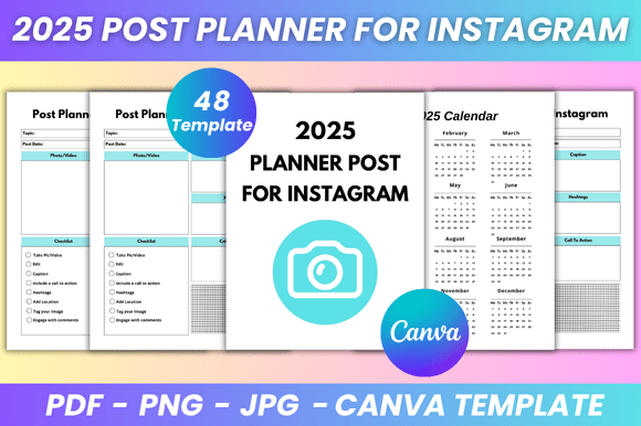 2025 Post Planner for Instagram Canva Kdp Interior: Streamline Your Content Creation in 2025
