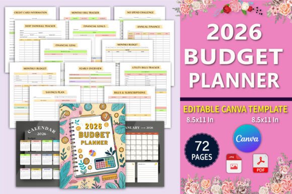 2026 Budget Planner KDP Interior – Take Control of Your Finances