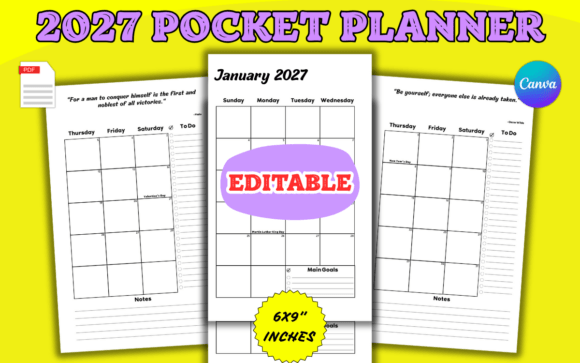 2027 Monthly Pocket Planner KDP Interior: A Strategic Tool for Purposeful Planning