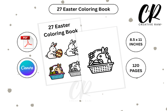 27 Easter Coloring Book - KDP Interior