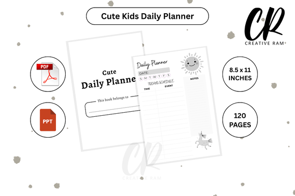 Cute Kids Daily Planner - KDP Interior