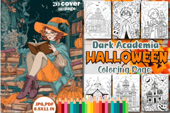 Dark Academia Halloween Coloring Page: A Strategic Tool for Creativity and Content Creation