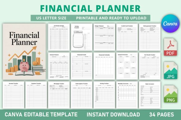 Editable Financial Planner KDP Interior
