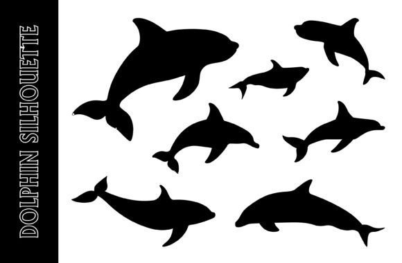 Exploring the Black Silhouette of Dolphins: A Versatile Design Element for Creative and Commercial Use