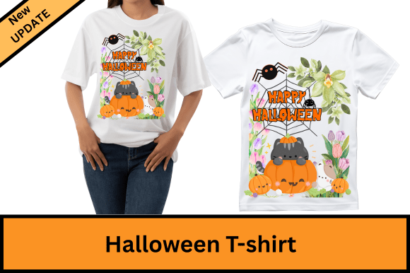 Halloween T-Shirt Vol-1: A Spooky Design Collection for Print on Demand Creators