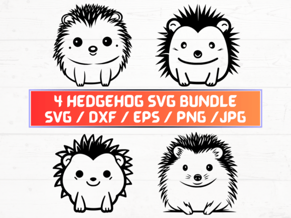 Hedgehog SVG DXF EPS JPG PNG Files for Creative Projects