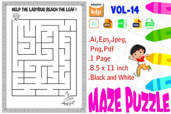 Ladybug Maze Puzzle KDP Interior: A Creative Tool for Educators and Content Creators