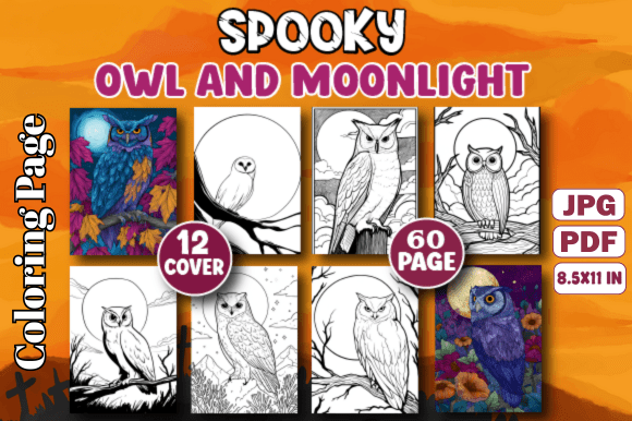 Spooky Owl Coloring Page