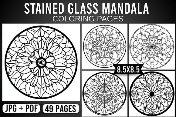 Stained Glass Mandala Coloring Pages: A Unique Design for Creative Entrepreneurs and Artists